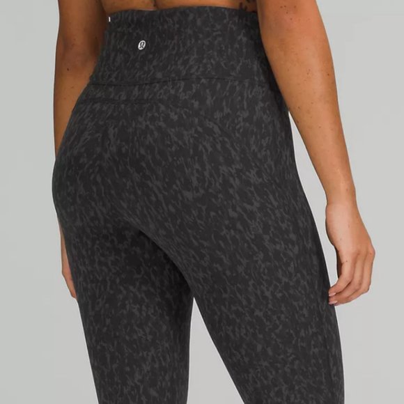 LULULEMON Groove Pant S High Rise Pant NULU ALIGN Leopard Camo Deep Coal Multi - Picture 5 of 15